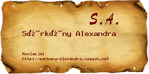 Sárkány Alexandra névjegykártya