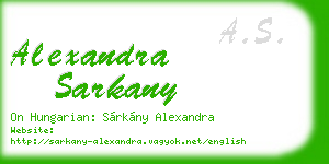 alexandra sarkany business card