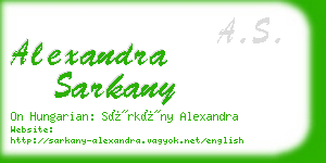 alexandra sarkany business card
